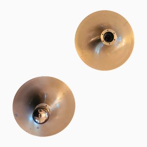Lampade da parete in ottone, anni '60, set di 2
