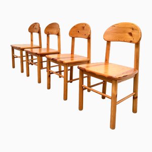 Sillas de comedor de pino atribuidas a Rainer Daumiller, años 70. Juego de 4