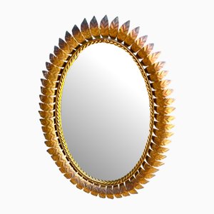 Grand Miroir Soleil en Fer Forgé, Italie, 1950s