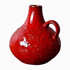 Brutalist Red Vase by Horst Montanus and Günter Remy, 1960s