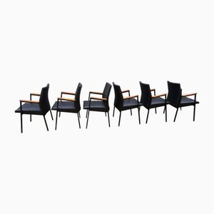 Mid-Century Modern Industrial Dutch Armchairs, 1960s, Set of 6