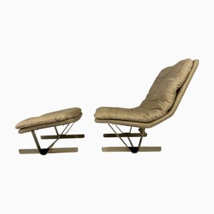 Italian 24 Carat Gold-Plated Chaise Longue, 1970s