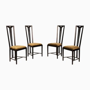 Sillas Gallery de Umberto Asnago and Ambrogio Pozzi para Giorgetti, 1975. Juego de 4