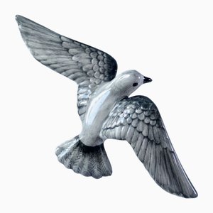Handmade Ceramic Bird Wall Statuette, 1920s