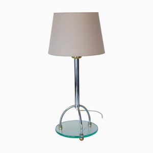 Skandinavische minimalistische Skymning Tischlampe im Art Deco Stil aus Chrom & Glas von Ehlén Johansson für Ikea