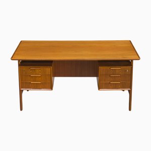 Model 75 Teak Desk by Gunni Omann for Omann Jun Furniture Factory, 1960s