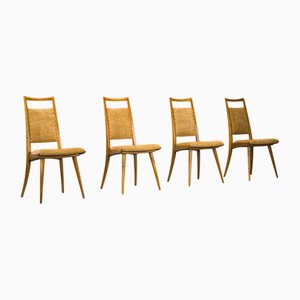 Ernst Martin Dettinger zugeschriebene Mid-Century Modern Esszimmerstühle für Lucas Schnaidt, 1950er, 4 . Set