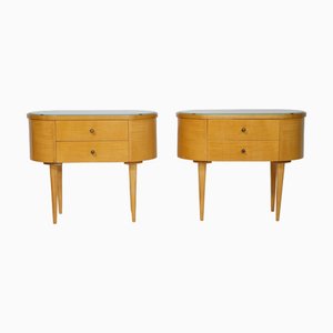 Filigrane Kommoden aus Kirschholz, 1960er, 2er Set