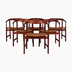 Poltrone PP205 attribuite a Hans J. Wegner per PP Møbler, Danimarca, anni '70, set di 6
