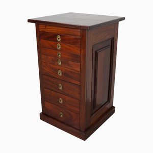 Antiker englischer Sammlerschrank aus Mahagoni, 19. Jh.