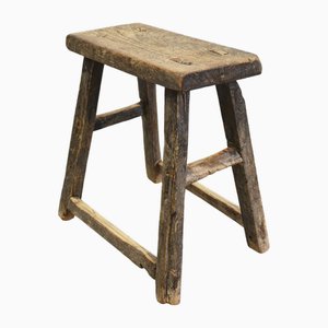 Grand Tabouret Rustique en Orme