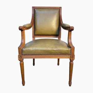 Louis XVI Style Leather Office Chair