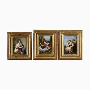 Portrait Miniatures, 1859, Paintings, Framed, Set of 3