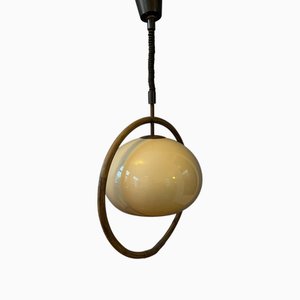 Mid-Century Space Age Bamboo Mushroom Pendant Lamp from Dijkstra