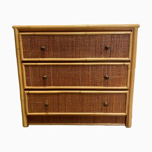 Cane Chest of 3 Drawers