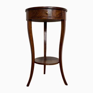 Antique Biedermeier Side Table in Walnut, 1825