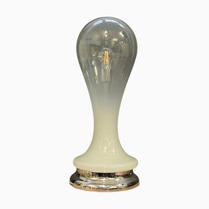 Milk Glass Table Lamp in the style of A.V. Mazzega, 1970s