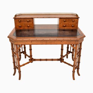 Burr Walnut Writing Desk from Howard & Sons, 1860s