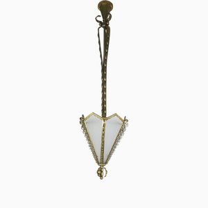 Art Deco Gilded Bronze Lantern in the style of Paolo Buffa