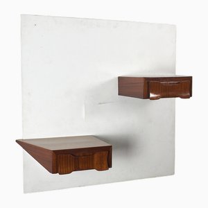 Gio Ponti zugeschriebene Wand Nachttische, 1950er, 2er Set