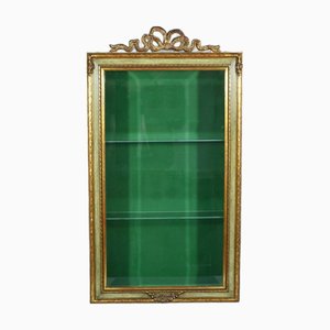 Wall Display Case in Golden Wood, 20th Century