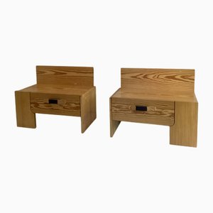 Nachttische aus Kiefernholz, 1970er, 2er Set