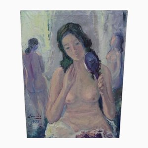 Amorós, Impressionist Nude Portrait, 1975, Oil on Canvas