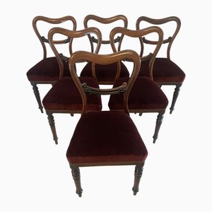 Set of Victorian Rosewood Dining Chairs, 1850s, Set of 6