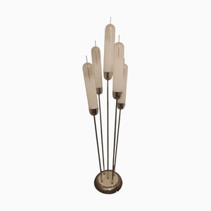 Lámpara de pie Reed de cristal de Murano de Carlo Nason para Mazzega, años 70
