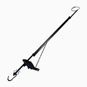 Antiker japanischer verstellbarer Kaminhaken mit Koi-Karpfen-Dekoration, 1890er