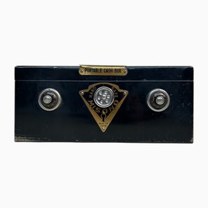 Vintage Japanese Metal Money Safe, 1950s