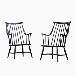 Fauteuils par Lena Larsson pour Nesto, Suède, 1960s, Set de 2