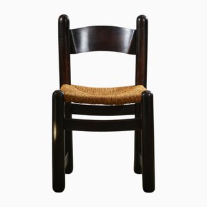 Chaise Rustique en Osier avec Structure en Bois