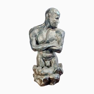 Artista, Francia, scultura torso maschile, anni '60, cartapesta