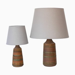 Moderne skandinavische Mid-Century Tischlampen aus Keramik von Anagrius, Schweden, 1970er, 2er Set