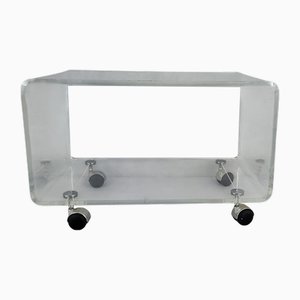 Coffee Table / Trolley on Casters in Altuglas by David Lange, 1970s