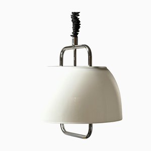 Large Hanging Lamp in Chrome Metal and Methacrylate by Harvey Guzzini, 1970s