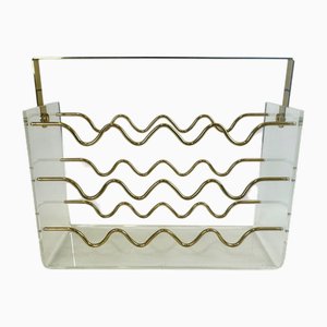 Hollywood Regency Acrylic Wine Rack attributed to David Lange, 1975