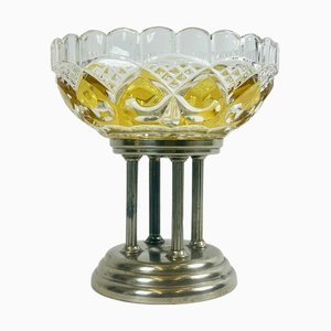 Bol à Bonbons Art Déco en Cristal Taillé, République Tchèque, 1960s