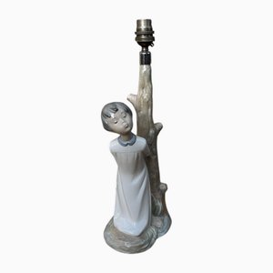 Vintage Kiss Me Goodnight Bedtime Porcelain Lamp in Pastel from Lladro Zaphir, 1970s