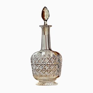Decanter Wellington vintage in cristallo con motivo Waterloo di Thomas Webb, anni '60