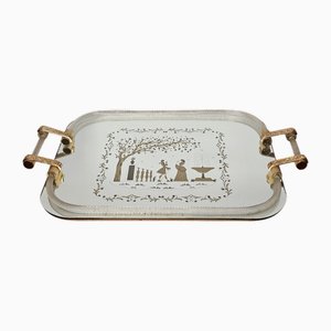 Italienisches Tablett aus Muranoglas von Barovier & Toso, 1950er