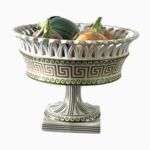 Porcelain Bowl with 4 Porcelain Fruits from Giulia Mangani, 1960s