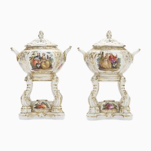 Brûle-Encens en Porcelaine de Kpm, Allemagne, 1800s, Set de 2