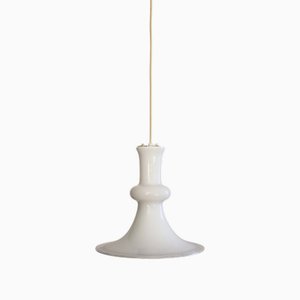 Lámpara colgante Etude en blanco de Michael Bang para Holmegaard, Dinamarca, años 80