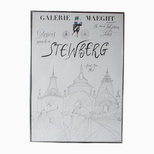 Exposición Steinberg en Galerie Maeght Poster, Francia, 1953