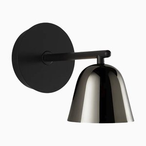 Lighto a Black Matte- Black Cup Wandlampe aus Chrom von Jaime Hayon für Parachilna