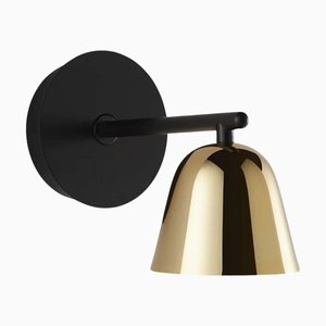 Lighto a Black Matte- Golden Glossy Cup Wall Lamp by Jaime Hayon for Parachilna