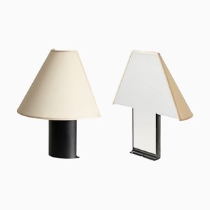 Large Edipo Table Lamps attributed to Barbaglia and Colombo for Paf, Italy, 1980s, Set of 2