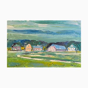 Jean Krille, Landscape 131, Oil on Masonite, Framed
